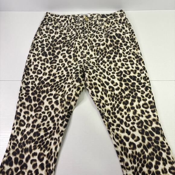 Frame Ali High Rise Cigarette Leopard Print Jeans Size 28 KK0709 - Picture 5 of 9